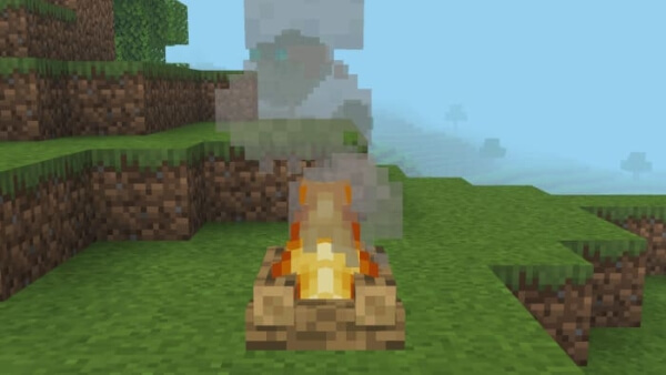 Bonfire with transparent smoke