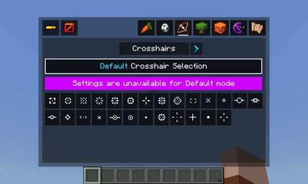 Crosshair Settings Menu
