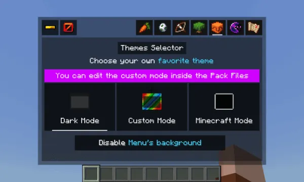 Themes Selector Menu