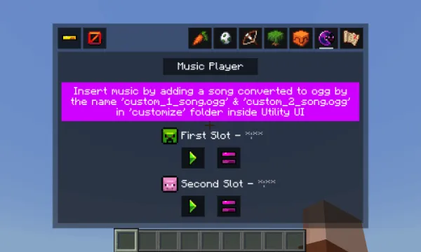 Music Player Menu