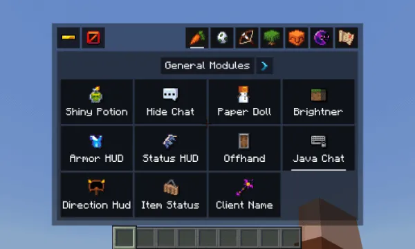 General Modules Menu