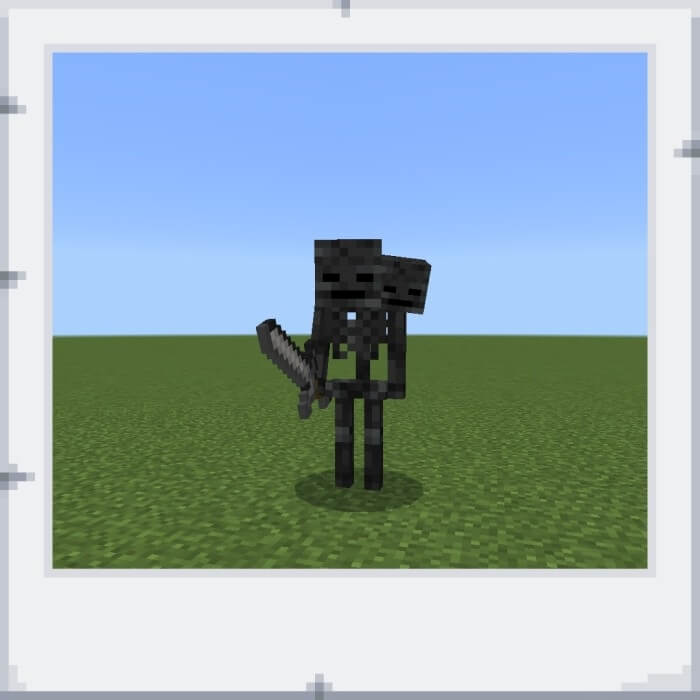 Screenshot of the new Wither Skeleton mob