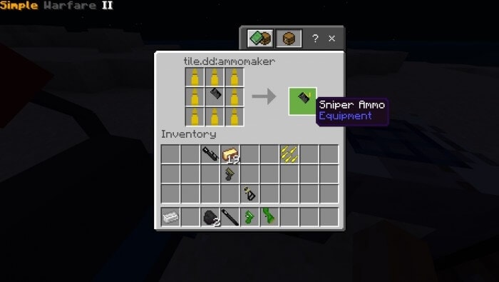 Sniper Ammo recipe