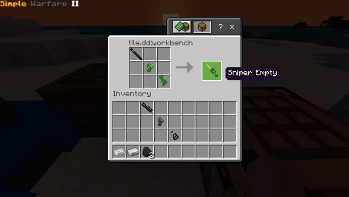 Sniper empty recipe