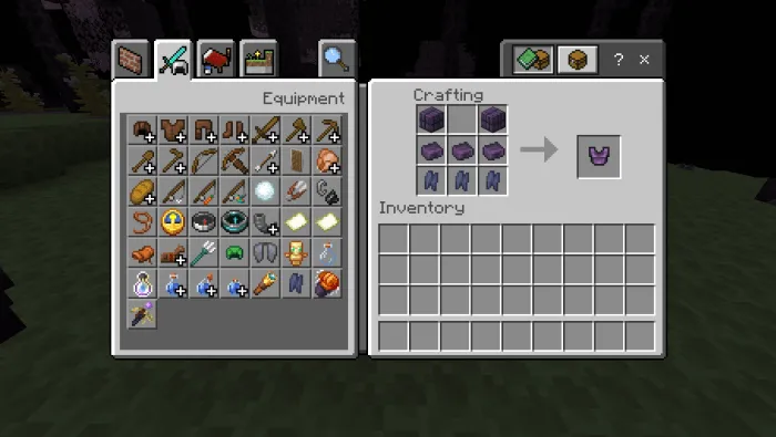 Tanzanite Chestplate Recipe