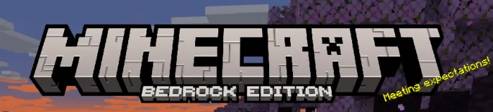 Minecraft Bedrock Edition main menu logo