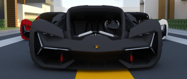Front view of a Black Lamborghini Terzo Millenio
