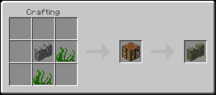 Mossy Cobblestone Wall Recipe (Variant 3)