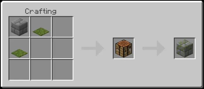 Mossy Stone Bricks Recipe (Variant 1)
