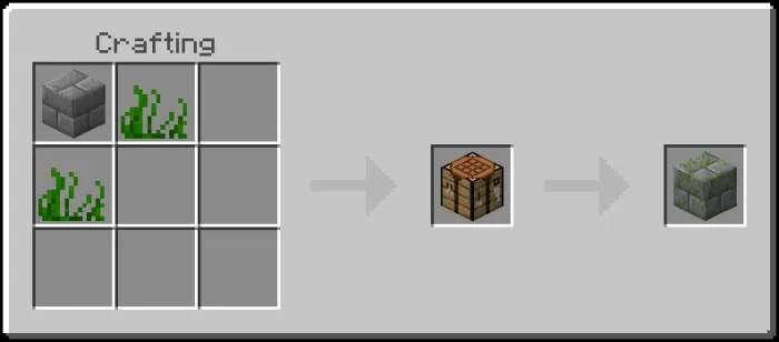 Mossy Stone Bricks Recipe (Variant 2)