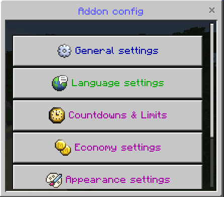 Addon Config Menu