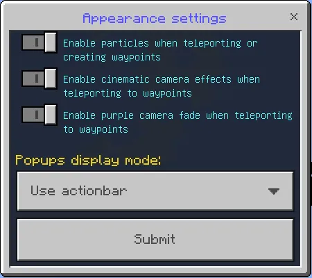 Appearance Settings