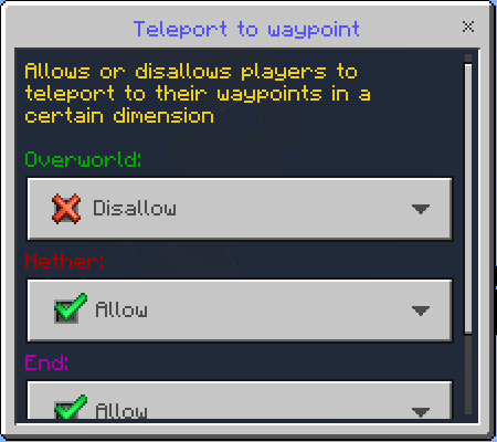 Disallow Overworld Waypoint Teleport