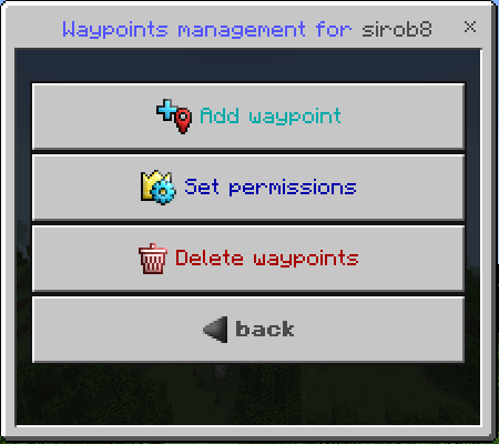Waypoints Management for sirob8