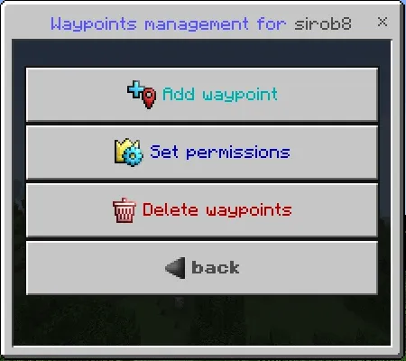 Waypoints Management for sirob8