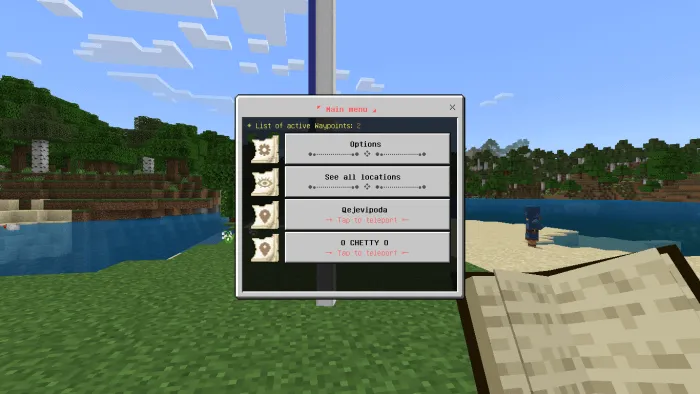 Main Menu Options and Locations 2