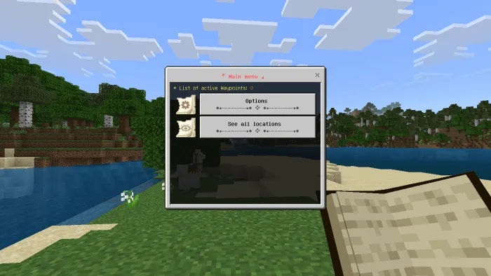 Main Menu Options and Locations 1