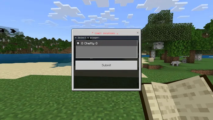 Limit Locations Menu