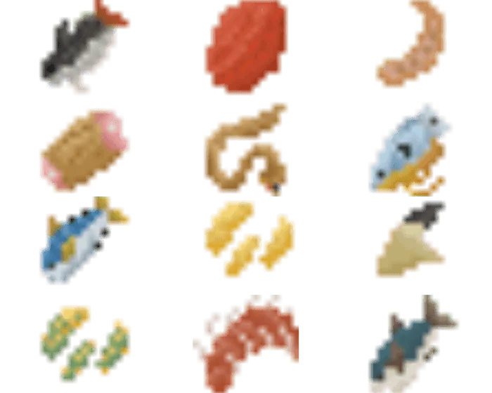 Raw Seafoods items
