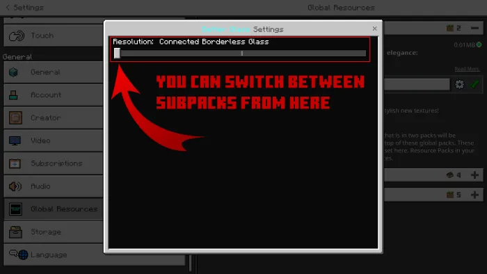 Better Glass Settings