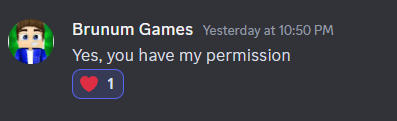 Permission from Brunum Games