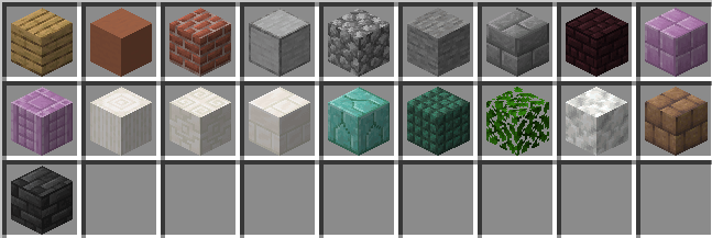 All Tintable Blocks
