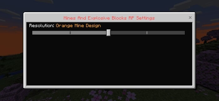 Mine Designs Settings