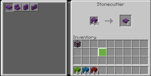 Stonecutter Recipe Example 1