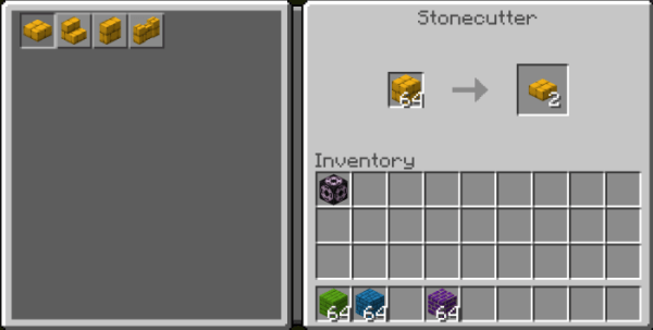 Stonecutter Recipe Example 4