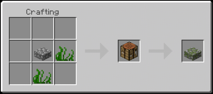 Mossy Cobblestone Slab Recipe (Variant 3)