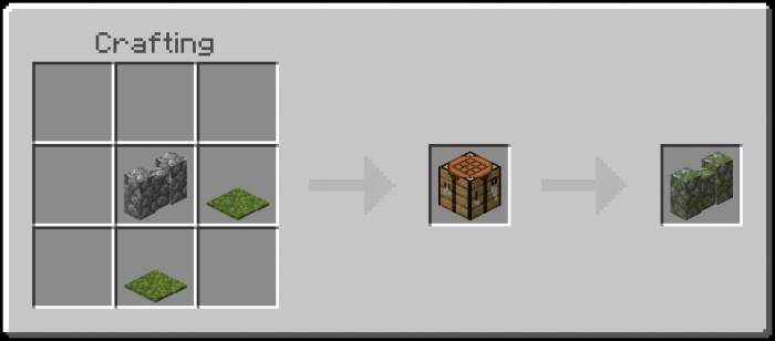 Mossy Cobblestone Wall Recipe (Variant 2)