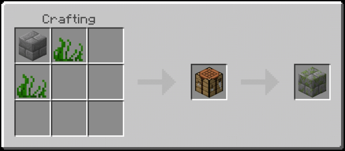 Mossy Stone Bricks Recipe (Variant 2)