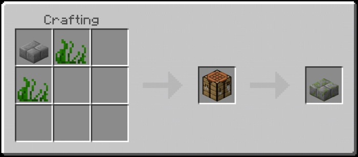 Mossy Stone Bricks Slab Recipe (Variant 3)