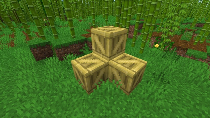 Wooden Bamboo Crate Pile
