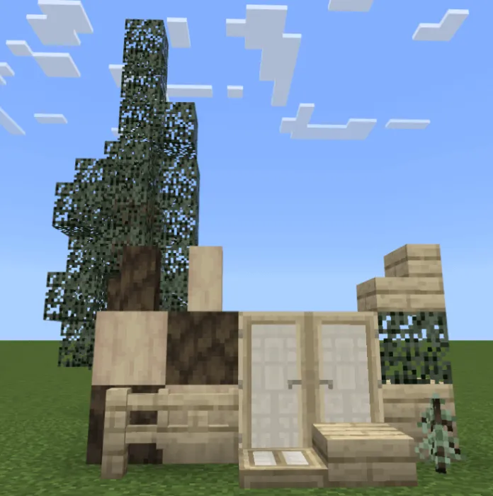 Pine and blocks