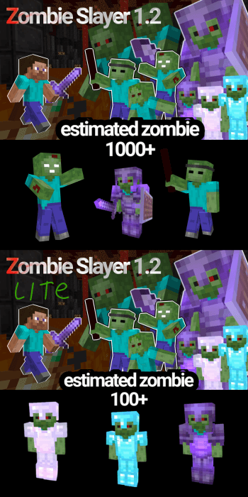 Two Different Versions of Zombie Slayer Map