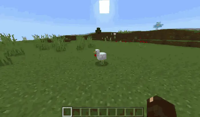 Pick Up & Carry: Picking up a mob: First person view