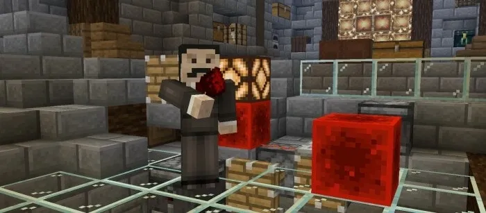 Mumbo Jumbo Doing Some Redstone Stuffs