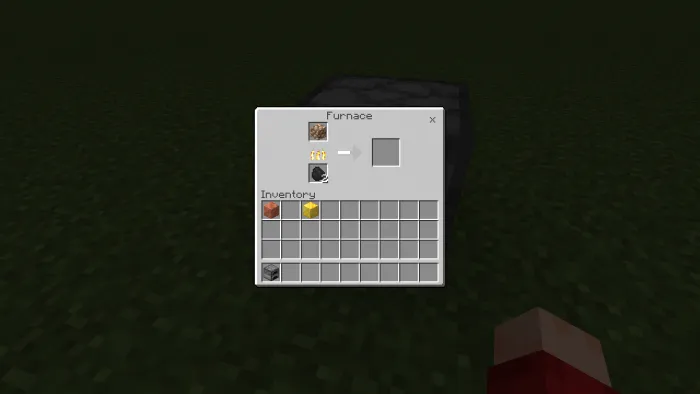 Raw Iron in furnace
