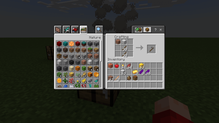 Stone Pickaxe Recipe from Granite and Diorite