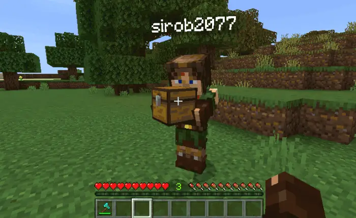 Breaking a block that someone is carrying