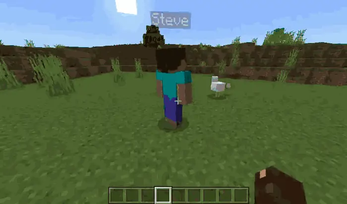 Carrying a player: First person view