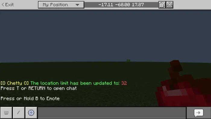 Limit Changed Message