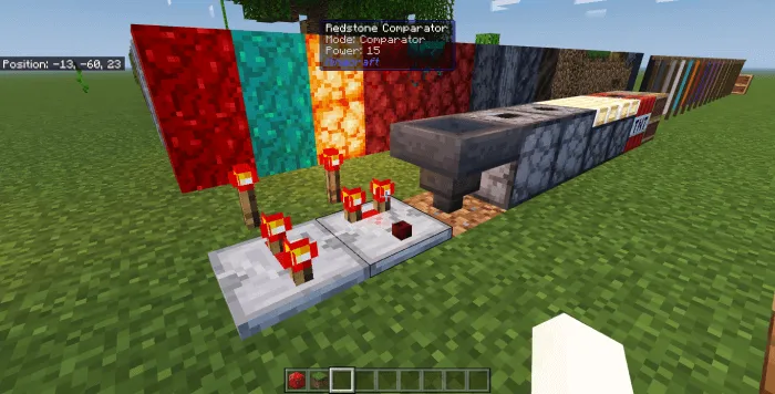 Properties of Redstone Blocks Display