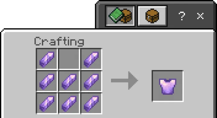 Amethyst Chestplate Recipe