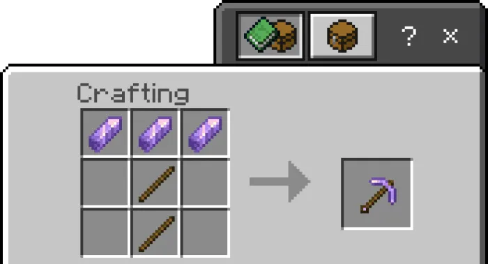 Amethyst Pickaxe Recipe