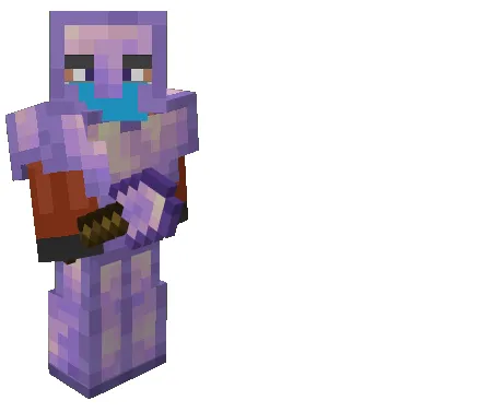 Equipped Amethyst Armor & Shovel
