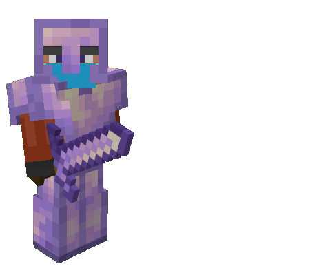Equipped Amethyst Armor & Sword