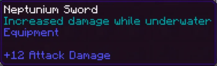 Neptunium Sword Stats
