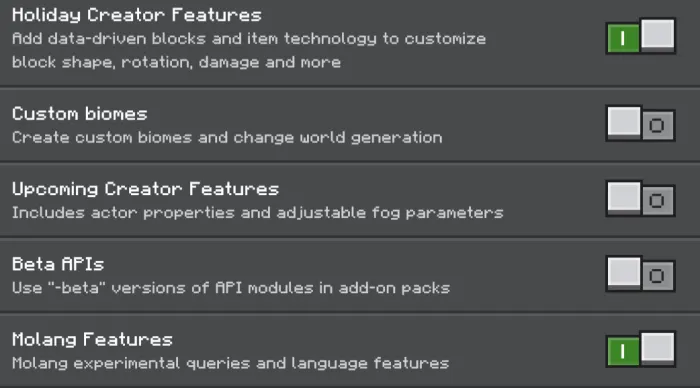 Required Experiments for the Azureculture Addon